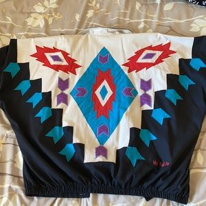 Southwestern 80s Cotton Bomber Jacket